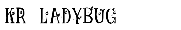 KR Ladybug font preview